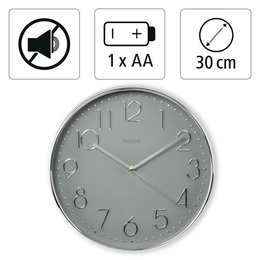 Стенен часовник Hama Elegance, Ø 30 cm, 186390 - image 2