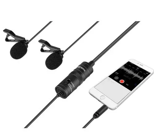 Микрофон брошка 2 броя BOYA BY-M1DM, 3.5mm жак - image 1