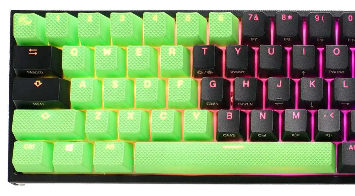 Капачки за механична клавиатура Ducky Green 31-Keycap Set Rubber Backlit Double-Shot US Layout - image 2