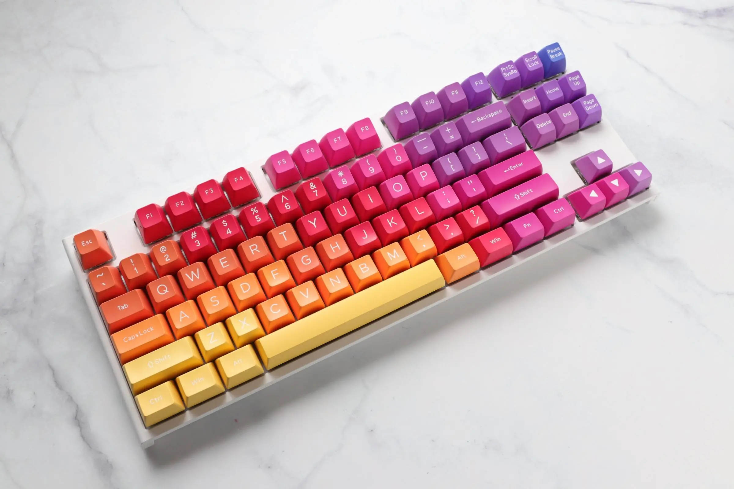 Капачки за механична клавиатура Ducky Afterglow, 108-Keycap Set ABS, Double-Shot, US Layout - image 3