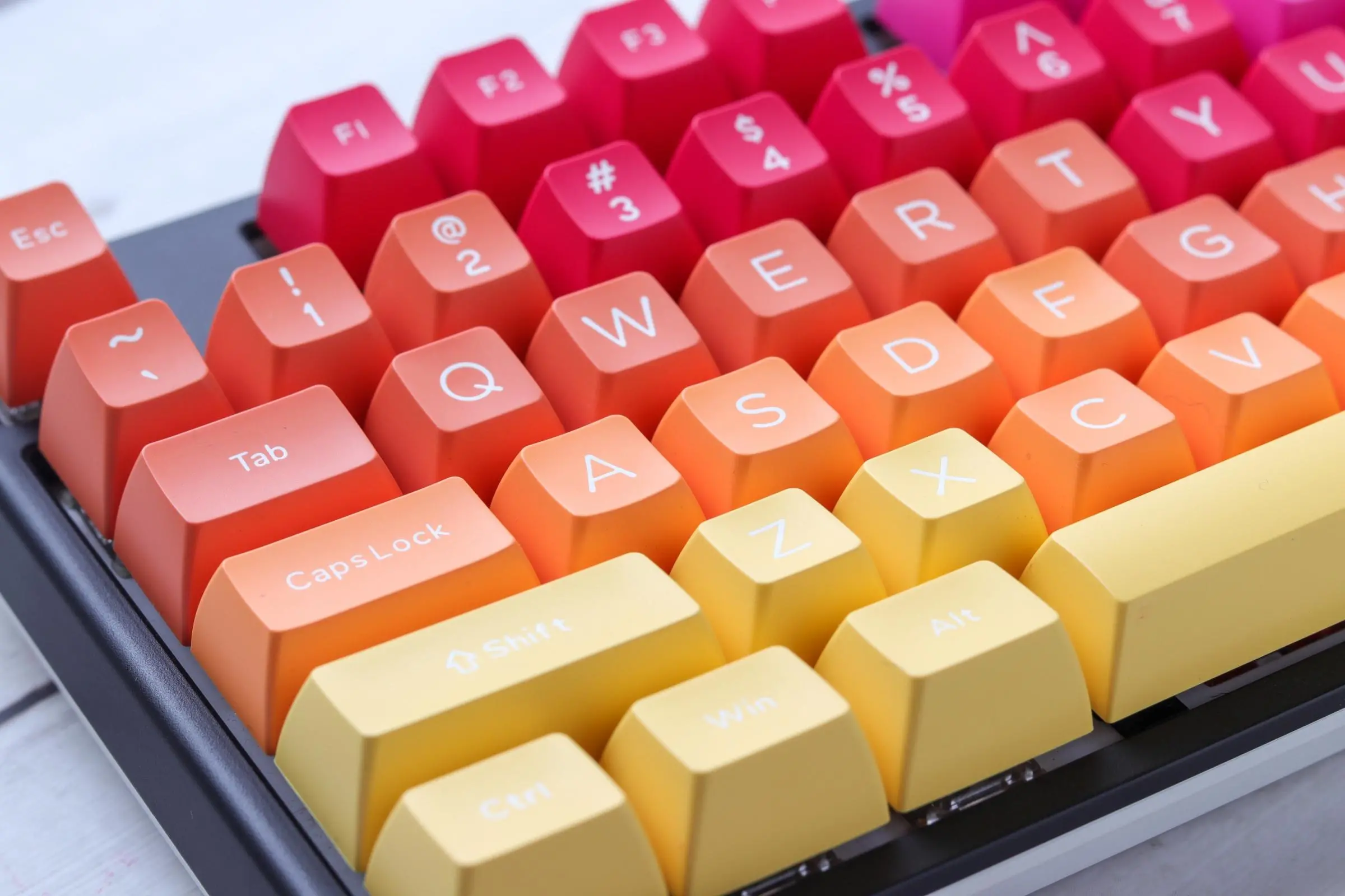 Капачки за механична клавиатура Ducky Afterglow, 108-Keycap Set ABS, Double-Shot, US Layout - image 6