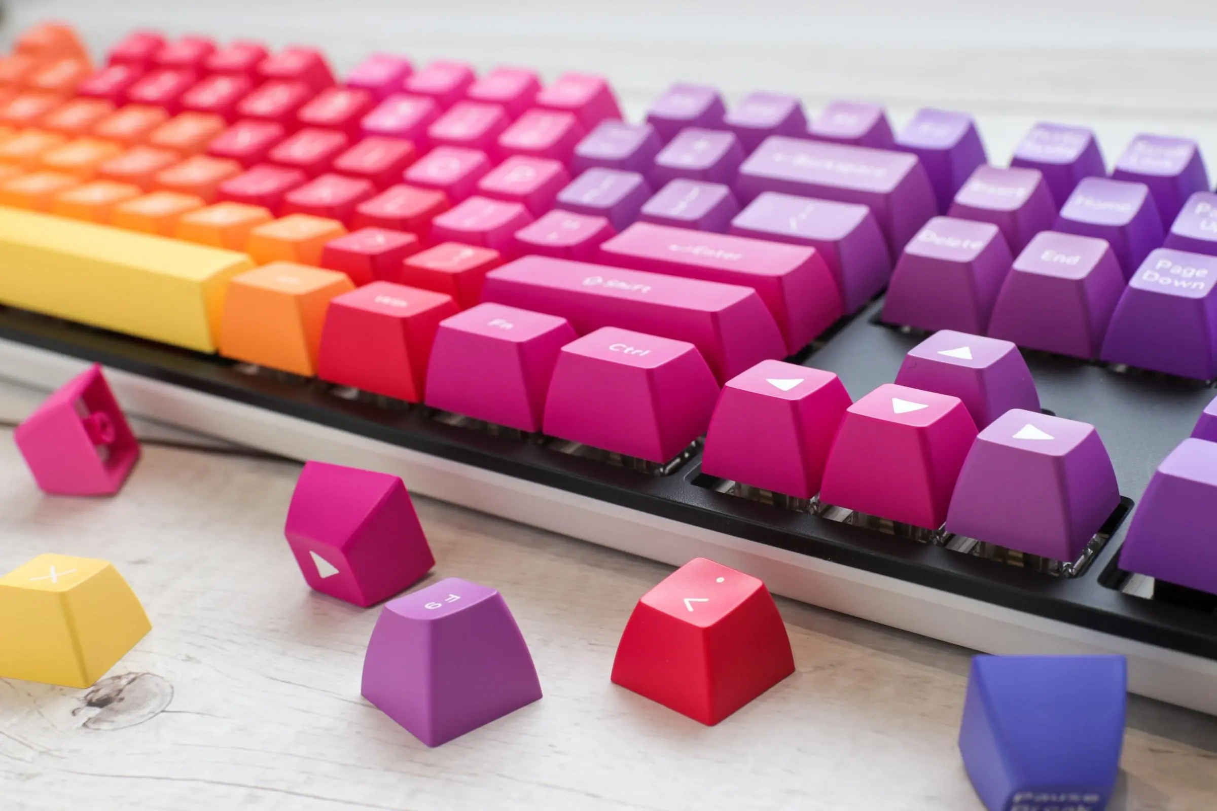 Капачки за механична клавиатура Ducky Afterglow, 108-Keycap Set ABS, Double-Shot, US Layout - image 8