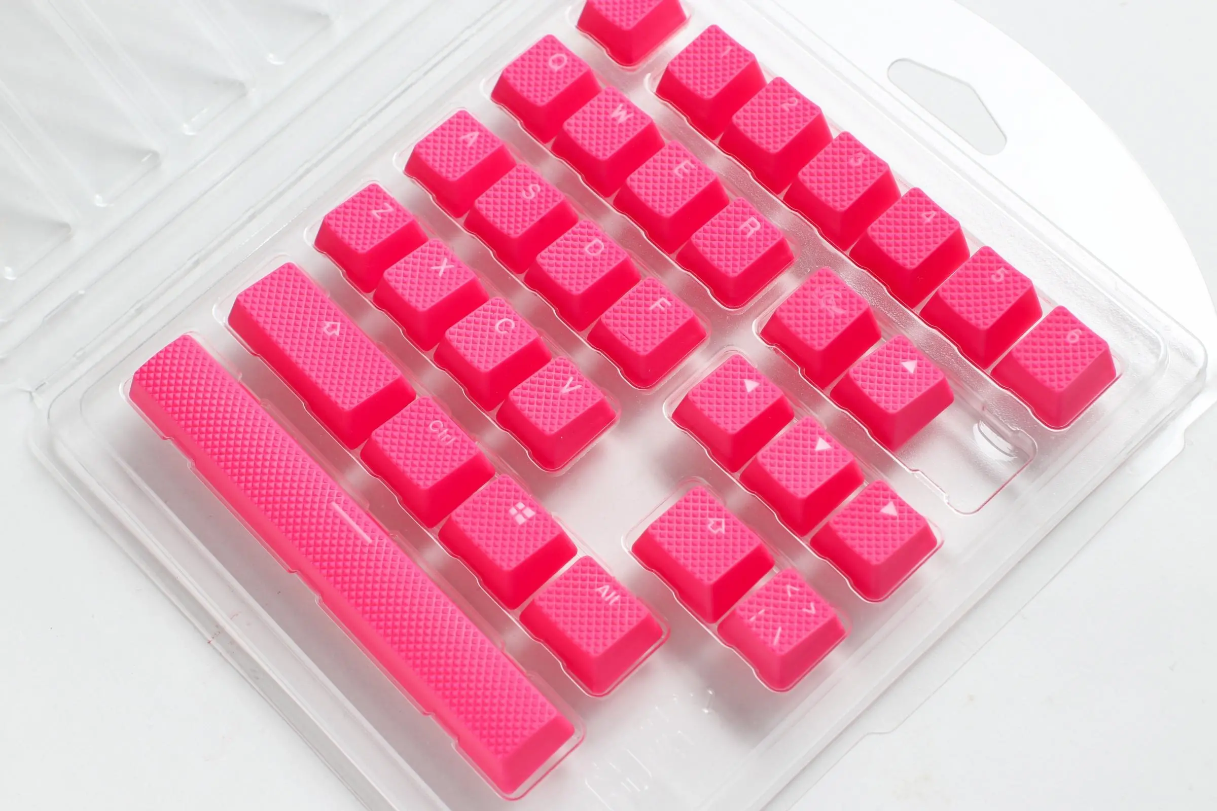 Капачки за механична клавиатура Ducky Pink 31-Keycap Set Rubber Backlit Double-Shot US Layout - image 1