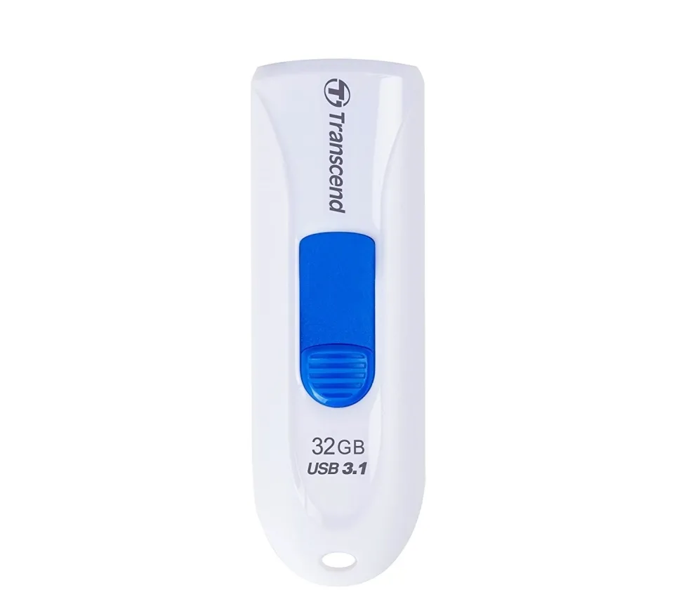 Памет, Transcend 32GB, USB3.1, Pen Drive, Capless, White