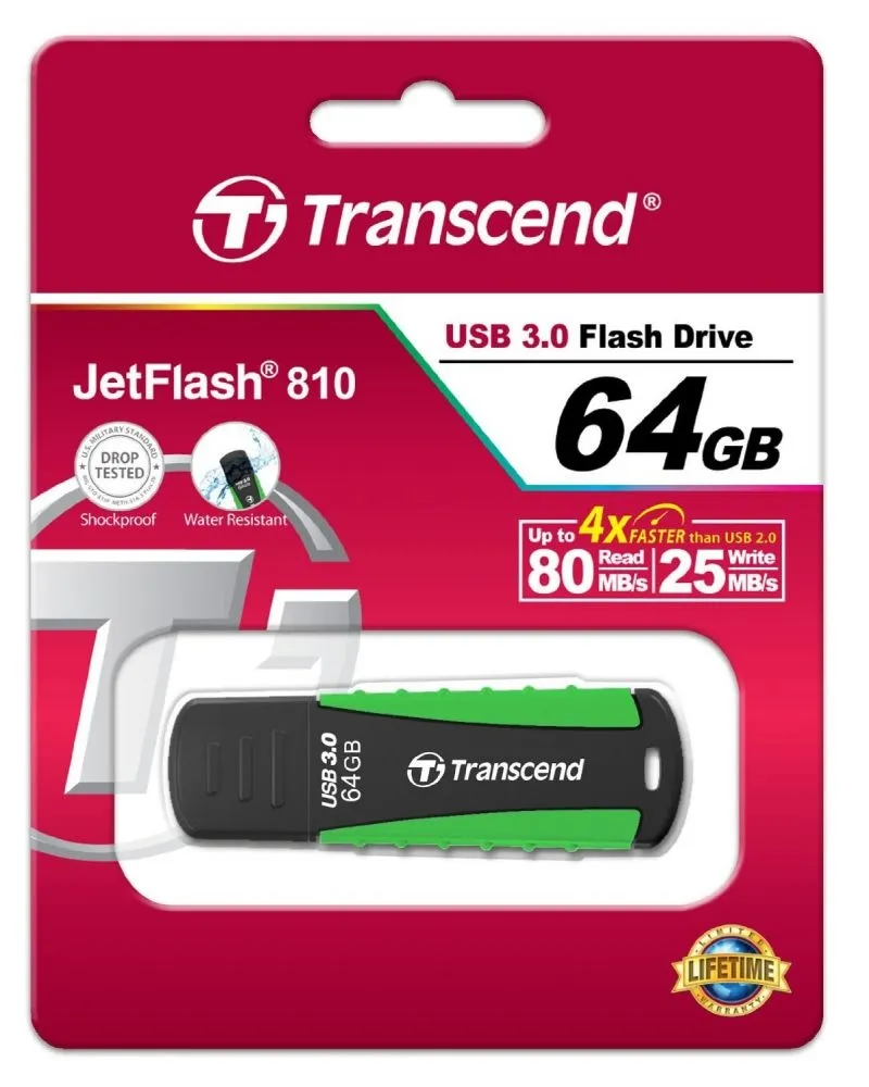 Памет, Transcend 64GB JETFLASH 810, USB 3.0 - image 3