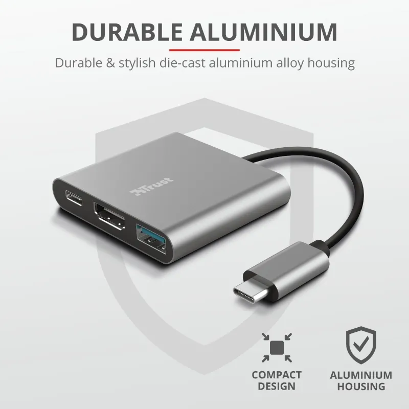 Адаптер, TRUST Dalyx 3-IN-1 USB-C Adapter - image 7