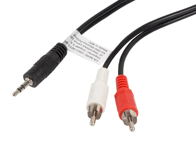 Кабел, Lanberg mini jack 3.5mm (M) 3 pin -> 2X RCA (chinch) (M) cable 1.5m