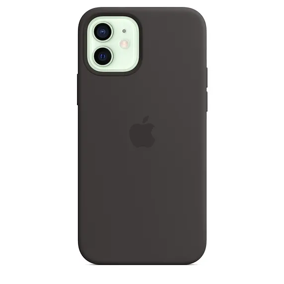 Калъф, Apple iPhone 12/12 Pro Silicone Case with MagSafe - Black - image 1