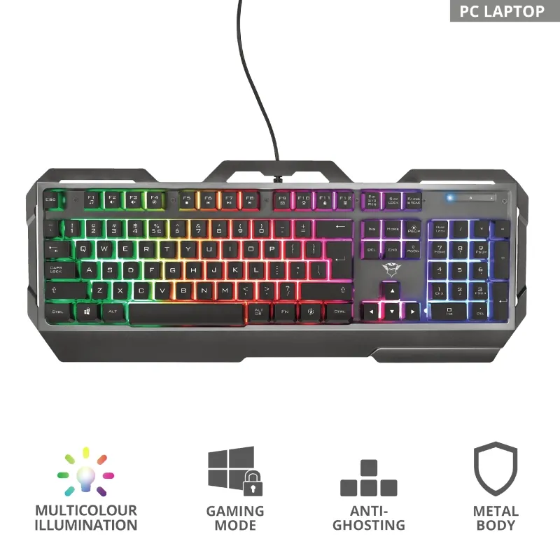 Клавиатура, TRUST GXT 856 Torac Gaming Keyboard US - image 4