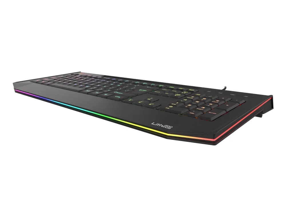 Клавиатура, Genesis Gaming Keyboard Lith 400 RGB US Layout RGB Backlight X-Scissor Slim - image 3