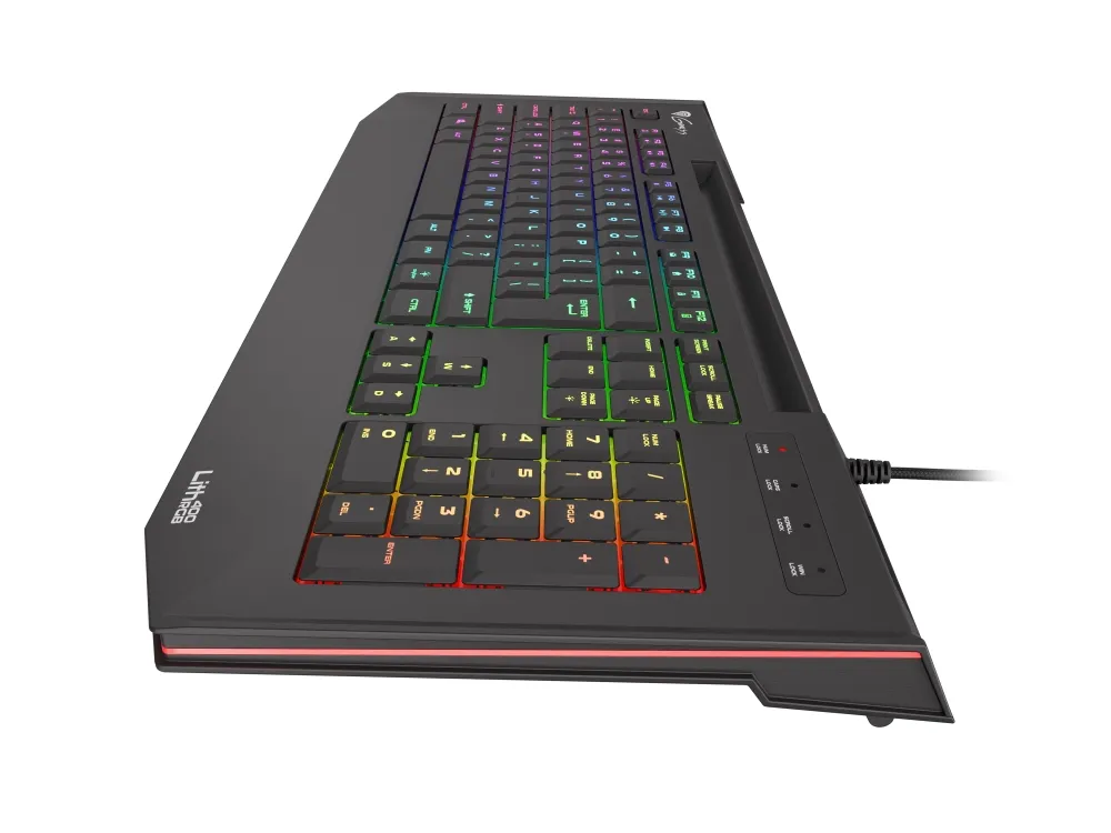 Клавиатура, Genesis Gaming Keyboard Lith 400 RGB US Layout RGB Backlight X-Scissor Slim - image 4