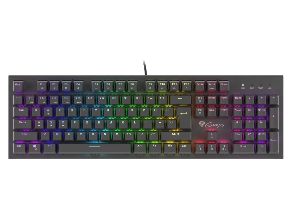 Клавиатура, Genesis Mechanical Gaming Keyboard Thor 300 RGB US Layout RGB Backlight Red Switch Software