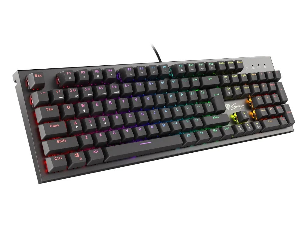 Клавиатура, Genesis Mechanical Gaming Keyboard Thor 300 RGB US Layout RGB Backlight Red Switch Software - image 2