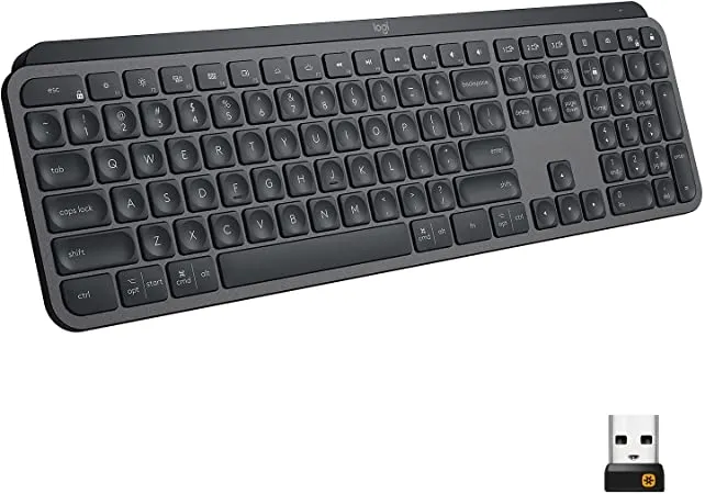 Клавиатура, Logitech MX Keys Advanced Wireless Illuminated Keyboard - GRAPHITE - US INT'L - 2.4GHZ/BT - N/A - INTNL - image 1
