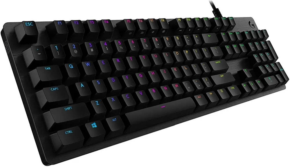 Клавиатура, Logitech G512 Keyboard, GX Brown Tactile, Lightsync RGB, USB Passthrough Data/Power, Alumium Alloy, Game Mode, Black Carbon - image 1