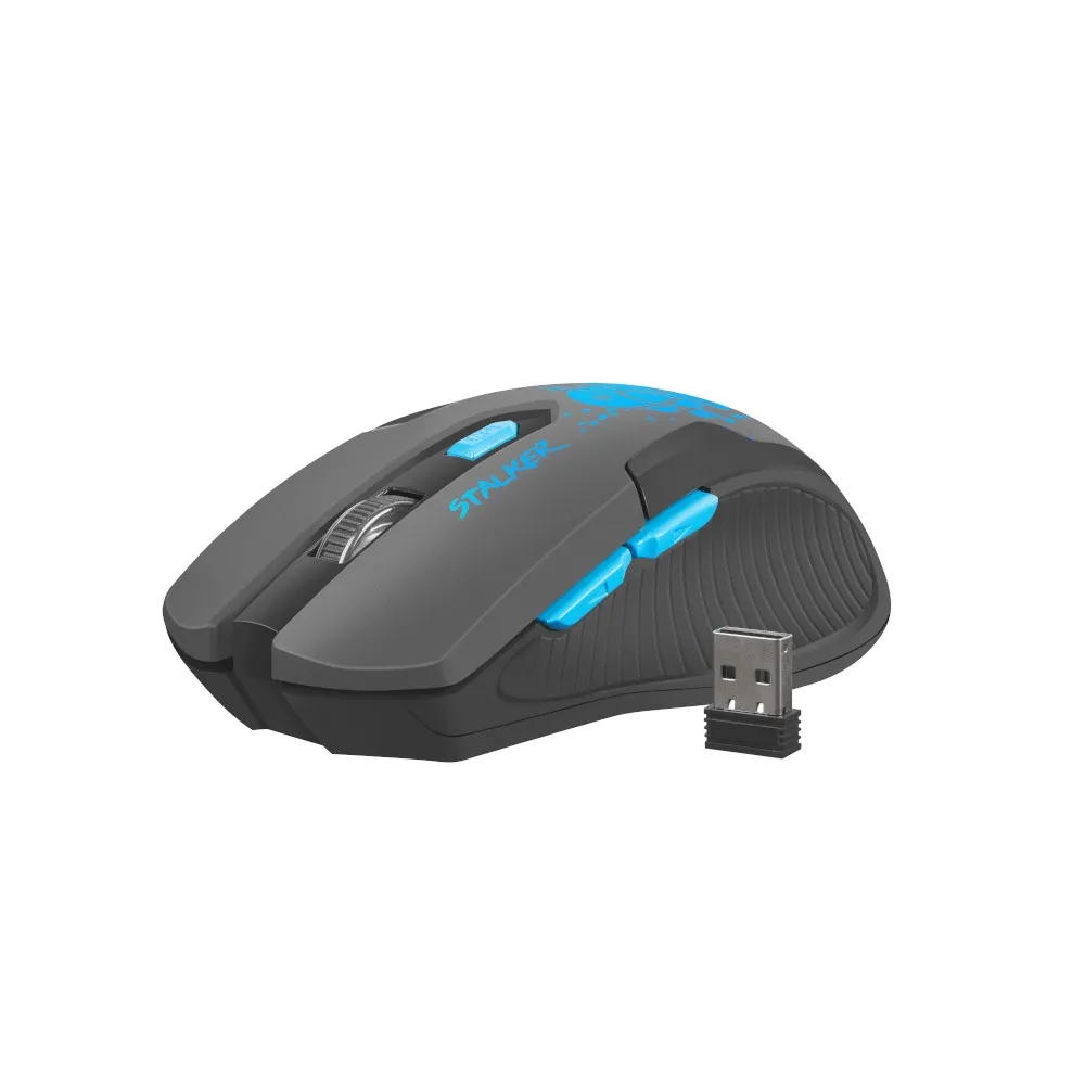 Мишка, Fury Wireless gaming mouse, Stalker 2000DPI, Black-Blue - image 2