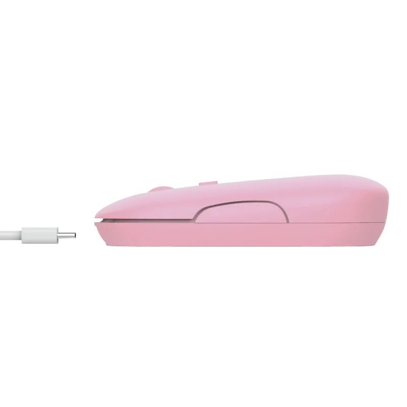 Мишка, TRUST Puck Wireless & BT Rechargeable Mouse Pink - image 3