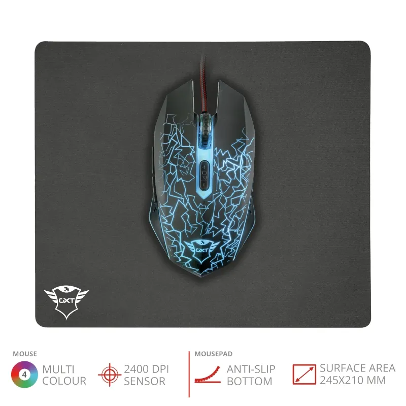 Мишка, TRUST GXT 783 Gaming Mouse & Mouse Pad - image 4