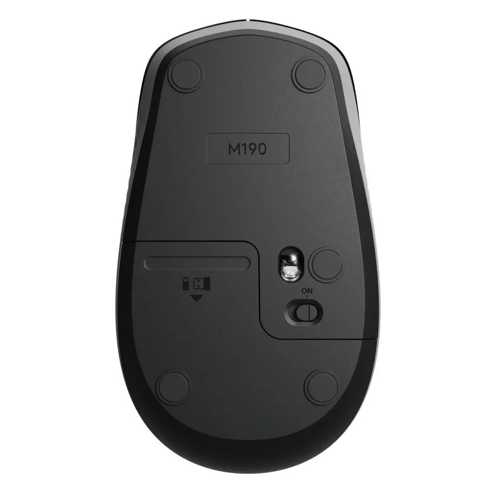 Мишка, Logitech M190 Full-size Wireless Mouse - CHARCOAL - 2.4GHZ - N/A - EMEA - M190 - image 5