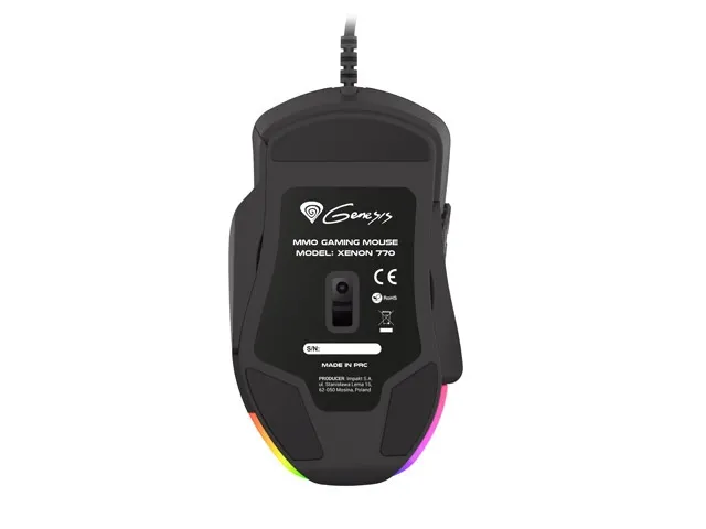 Мишка, Genesis Gaming Mouse Xenon 770, 10 2000dpi, Illuminated Optical, Black - image 1