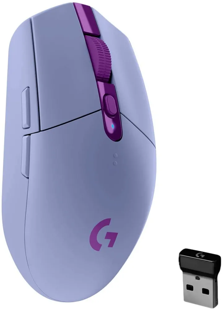 Мишка, Logitech G305 Wireless Mouse, Lightsync RGB, Lightspeed Wireless, HERO 12K DPI Sensor, 400 IPS, 6 Programmable Buttons, Lilac - image 4