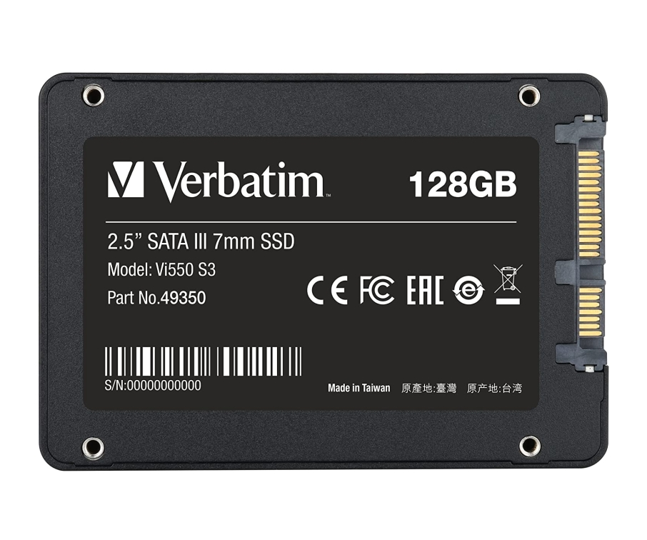 Твърд диск, Verbatim Vi550 S3 2.5" SATA III 7mm SSD 128GB - image 2