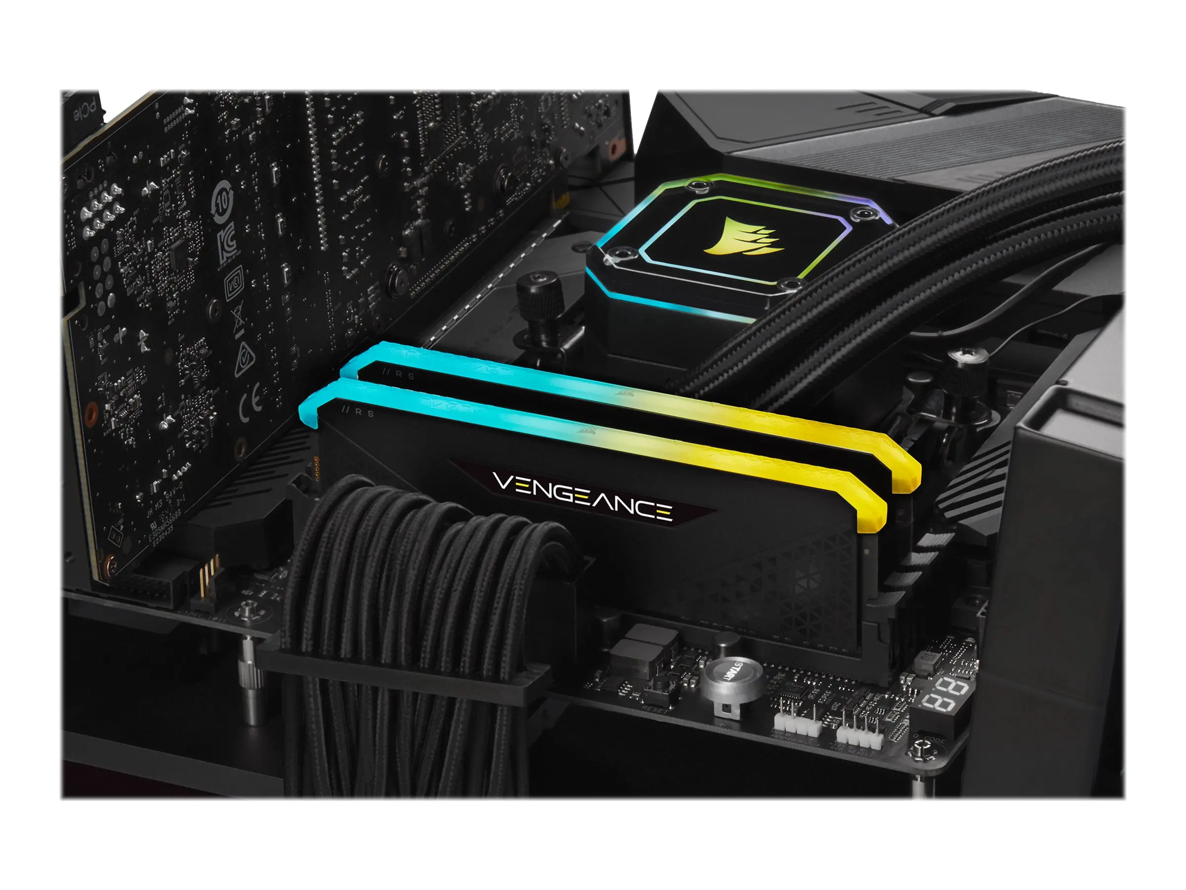 Памет Corsair Vengeance RS RGB Black 32GB(2x16GB) DDR4 3200MHz CMG32GX4M2E3200C16 - image 3