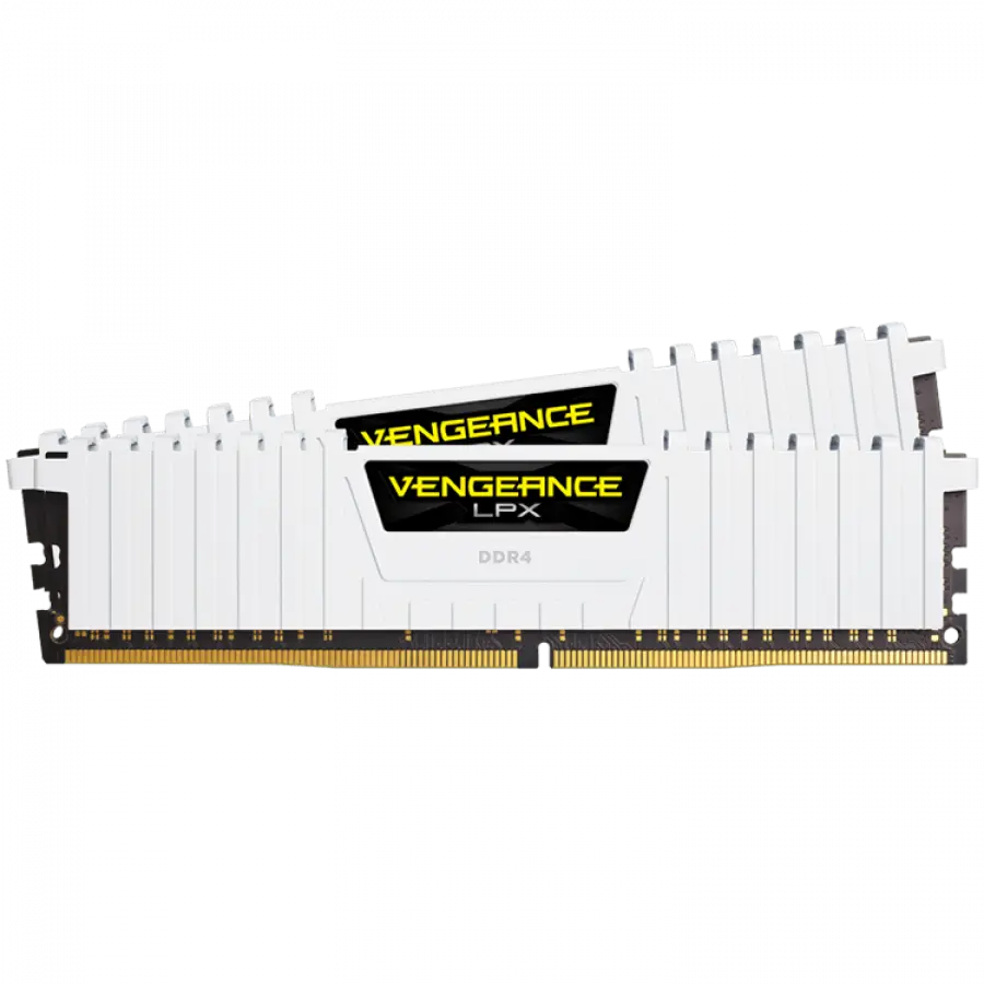 Памет Corsair Vengeance LPX White, 32GB(2x16GB), DDR4, PC4-25600 3200MHz, CL16, CMK32GX4M2E3200C16W