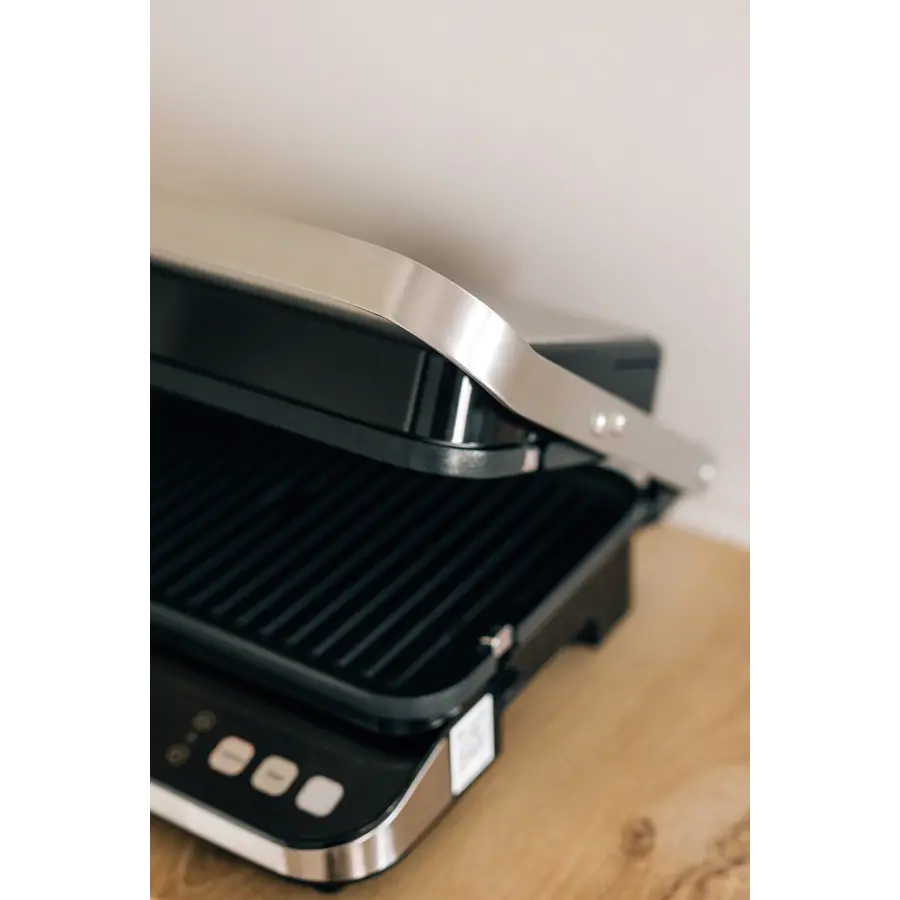 AENO ''Electric Grill EG1: 2000W, 3 heating modes - Upper Grill, Lower Grill, Both Grills  Defrost, Max opening angle -180°, Temperature regulation, Timer, Removable double-sided plates, Plate size 320*220mm'' - image 10