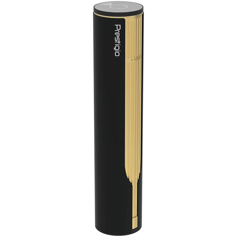 Prestigio Maggiore, smart wine opener, 100% automatic, opens up to 70 bottles without recharging, foil cutter included, premium design, 480mAh battery, Dimensions D 48*H228mm, black + gold color. - image 8