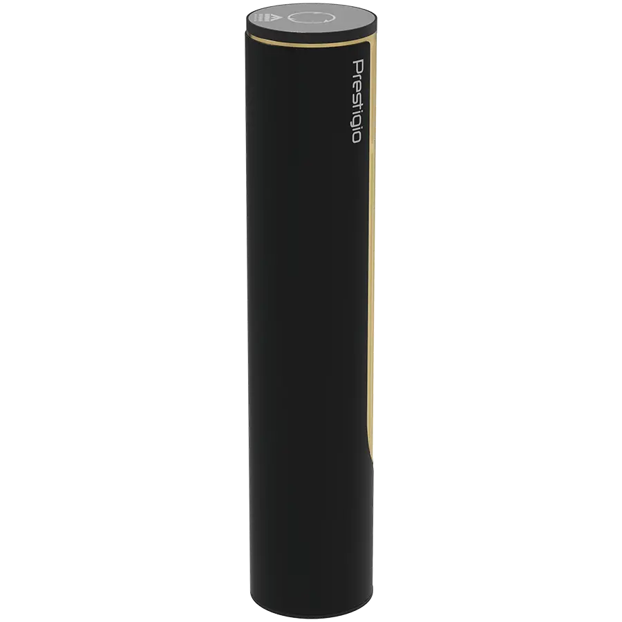 Prestigio Maggiore, smart wine opener, 100% automatic, opens up to 70 bottles without recharging, foil cutter included, premium design, 480mAh battery, Dimensions D 48*H228mm, black + gold color. - image 9