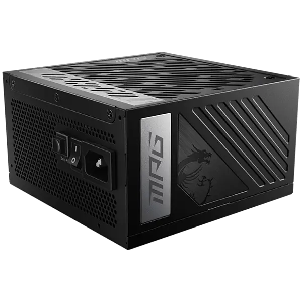 MSI MPG A850G PCIE5, 850W, 80 Plus Gold(Up to 90% Efficiency), ATX Form Factor, 100~240 Vac Input Voltage, 50Hz ~ 60Hz Input Frequency, 135 mm Fan, 150 x 150 x 86mm, Active PFC, OCP / OVP / OPP / OTP / SCP / UVP Protections, 10 Y - image 1