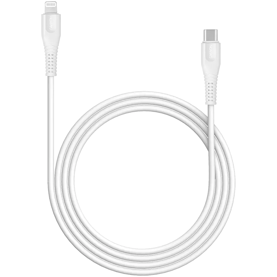 CANYON cable MFI-4 Type-C to Lightning 1.2m White - image 1
