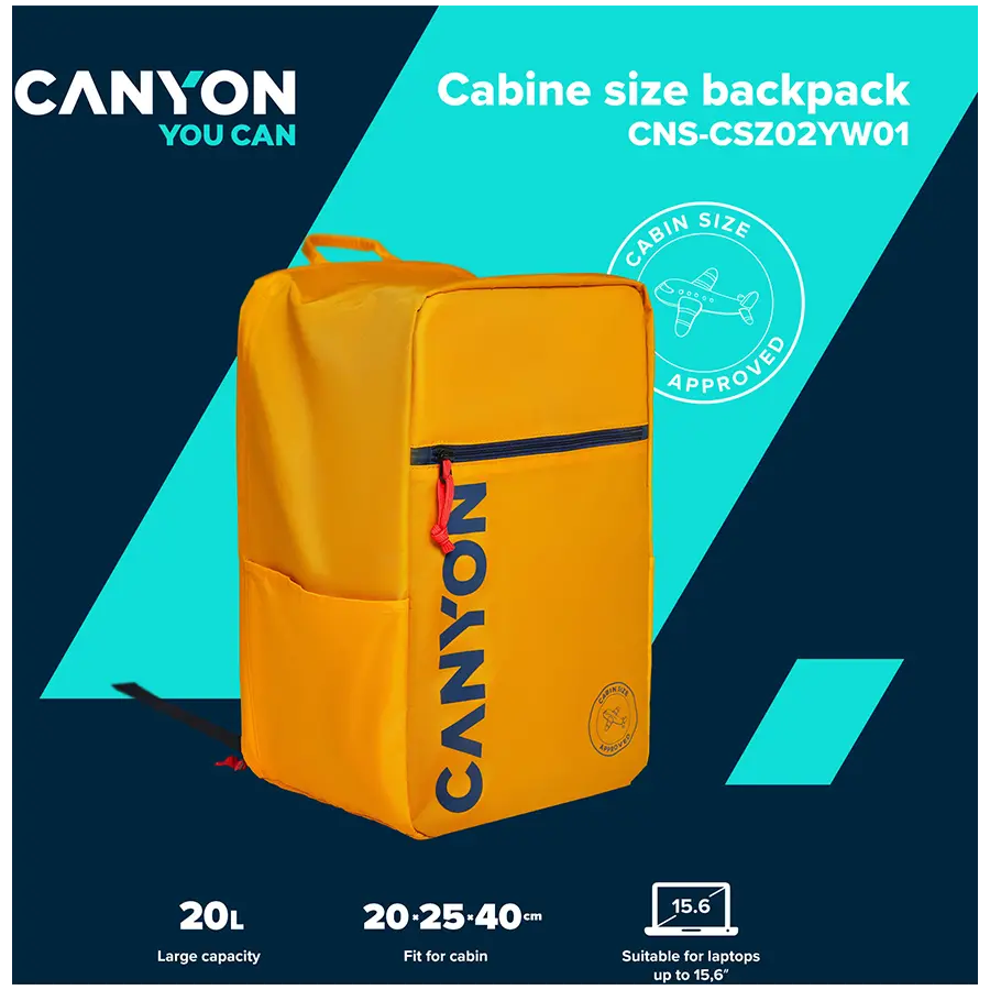 CANYON backpack CSZ-02 Cabin Size Yellow - image 8