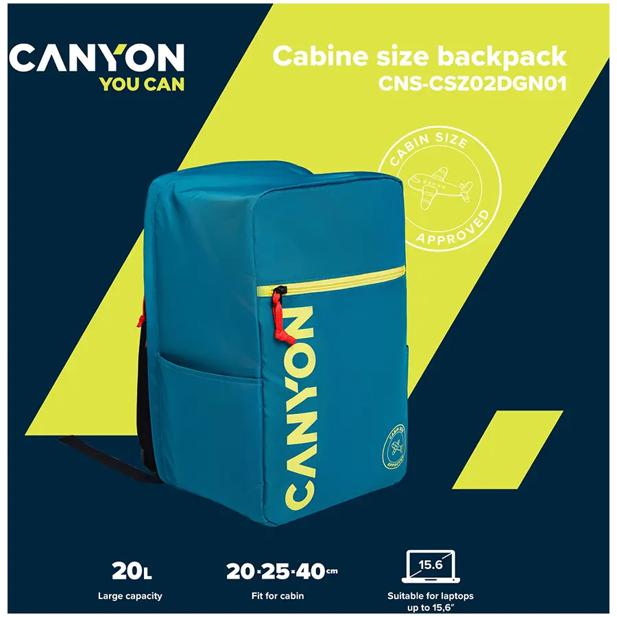 CANYON backpack CSZ-02 Cabin Size Dark Green - image 8