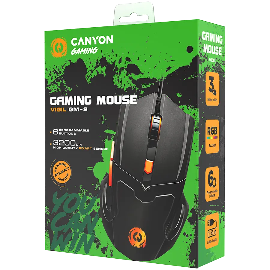 CANYON mouse Vigil GM-2 RGB 6buttons Wired Black - image 4