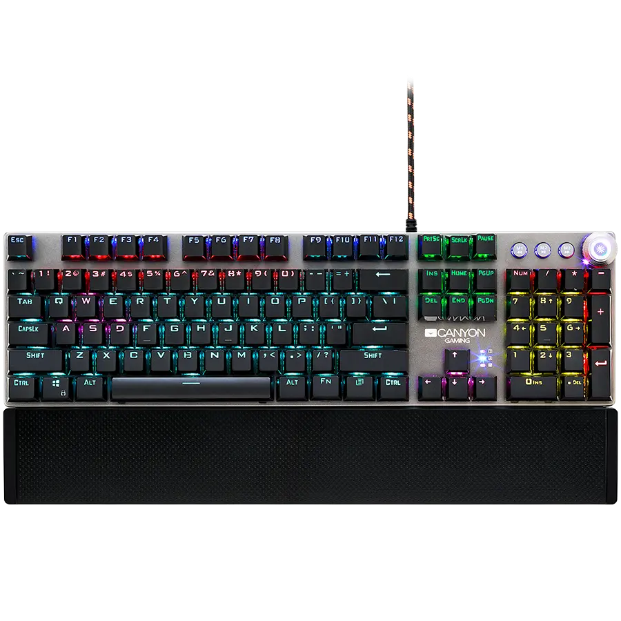 CANYON keyboard Nightfall GK-7 RGB US Wired Dark Grey