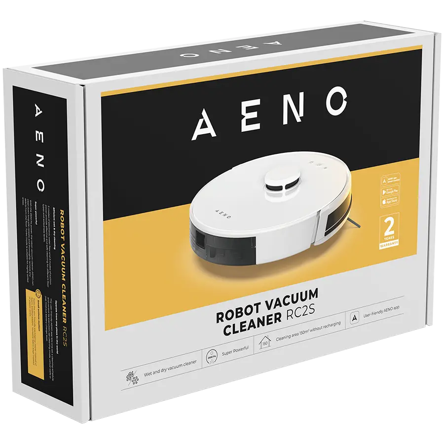 AENO Robot Vacuum Cleaner RC2S: wet & dry cleaning, smart control AENO App, powerful Japanese Nidec motor, turbo mode - image 11