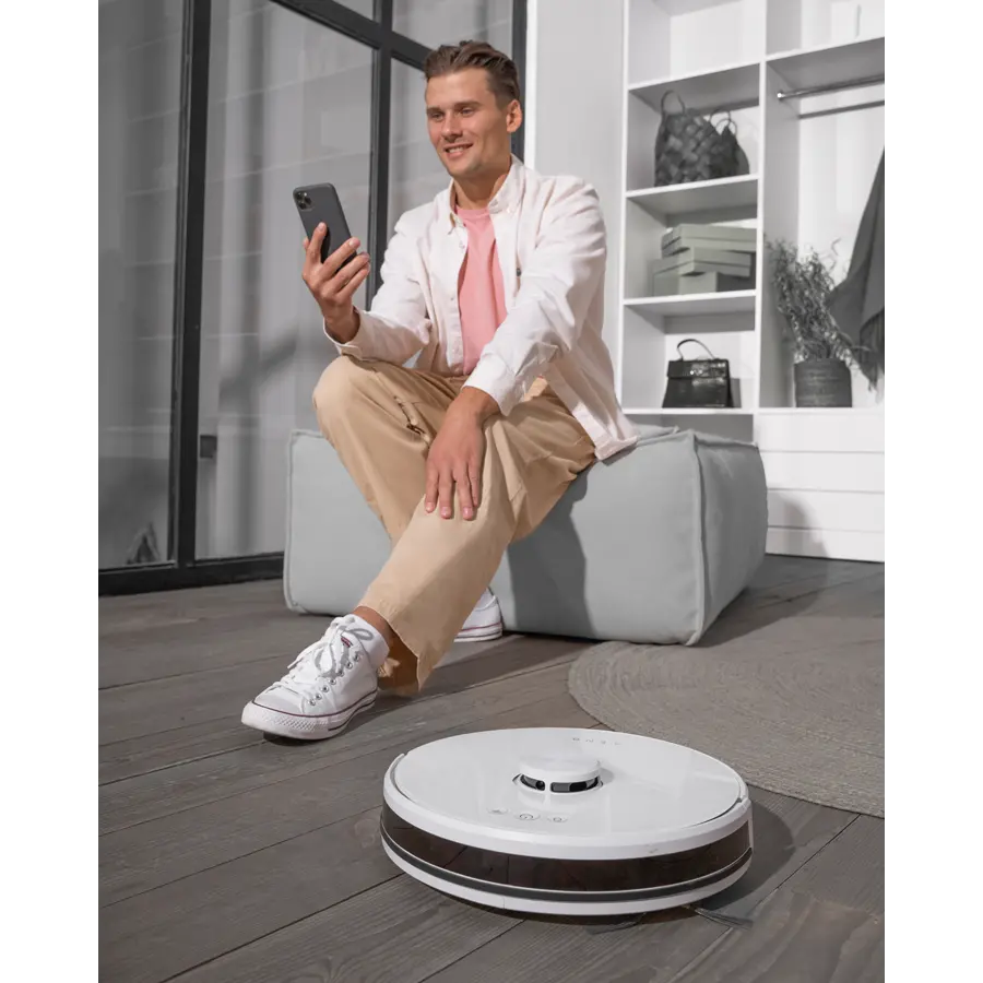 AENO Robot Vacuum Cleaner RC2S: wet & dry cleaning, smart control AENO App, powerful Japanese Nidec motor, turbo mode - image 7