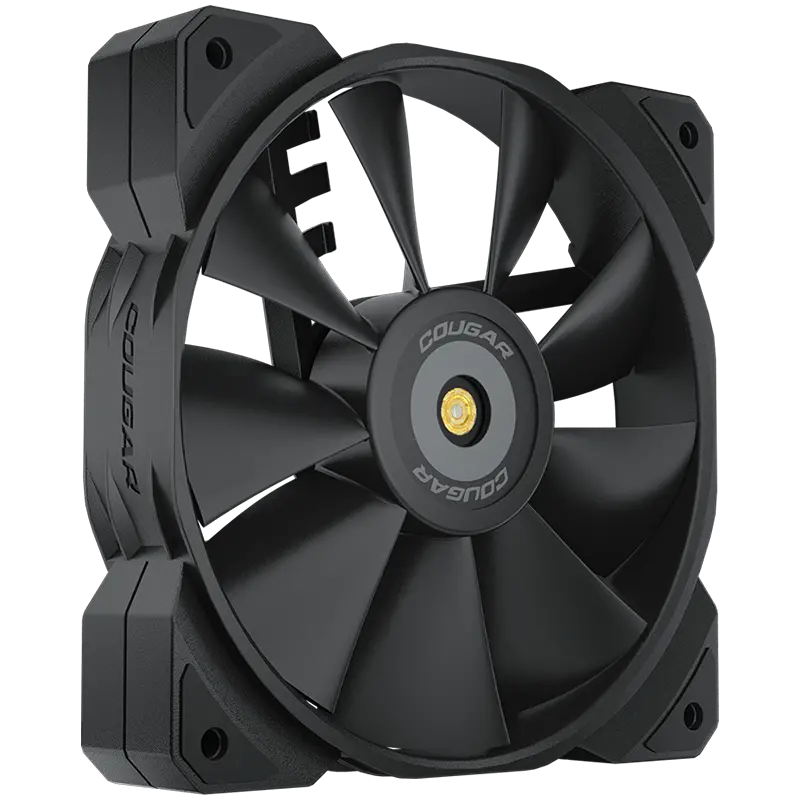COUGAR MHP 120 Black, 120mm 4-pin PWM fan, 600-2000RPM, HDB Bearing, Anti-vibration Dampers, Extension Cable + Low-Noise Adapter, Case + Radiator screws, 82.48 CFM, 4.24mm H20, 34.5 dBA (Max) - image 2