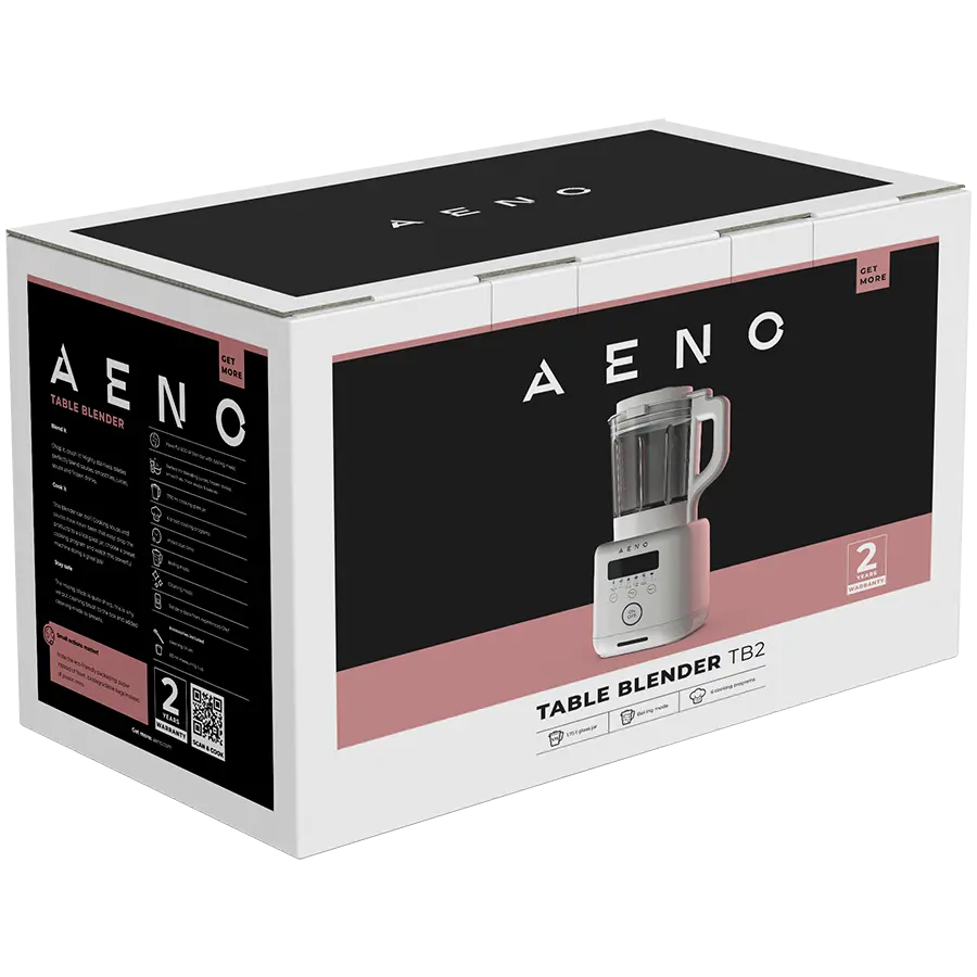 AENO Table Blender-Soupmaker TB2: 800W, 35000 rpm, boiling mode, high borosilicate glass cup, 1.75L, 6 automatic programs, preset time, LED-display - image 3