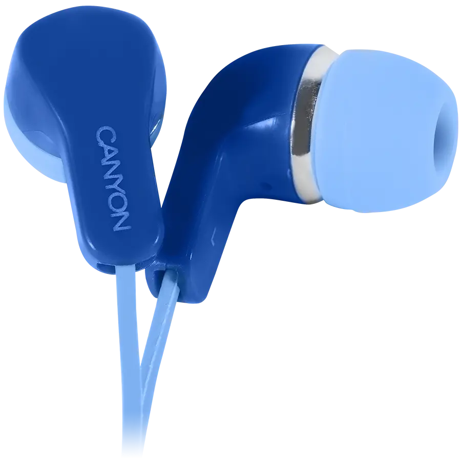 CANYON Stereo Earphones with inline microphone, Blue