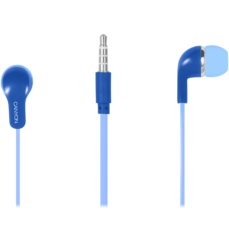 CANYON Stereo Earphones with inline microphone, Blue - image 1