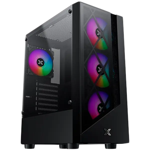 Xigmatek Duke EN49158, ATX/M-ATX/Mini ITX, USB3.0x1 & 2.0x2, Meshed & TG Frontpanel, Left TG, Front 4PCS X24F Fan