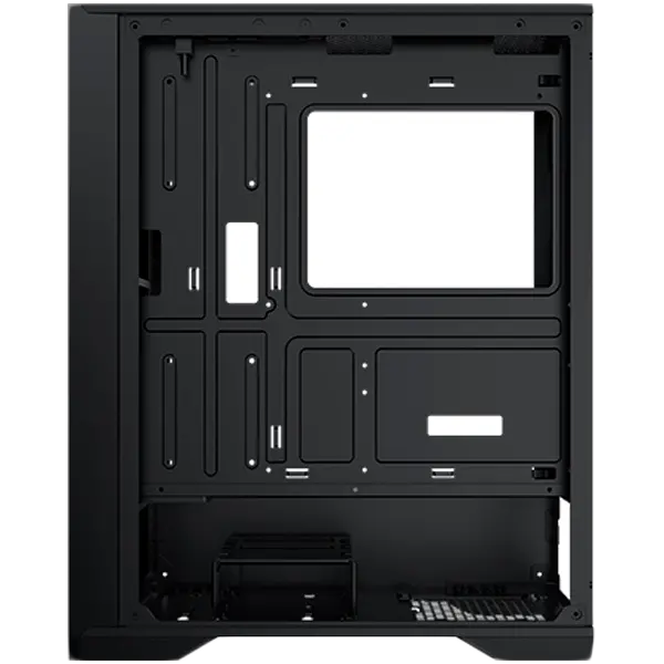 Xigmatek LUX S EN48281, Black, ATX/M-ATX/Mini ITX, U3x1+U2x2, Metal Vents FP & Left TG, 4PCS X24A Fan & Galaxy II Fan Control Kit) - image 3