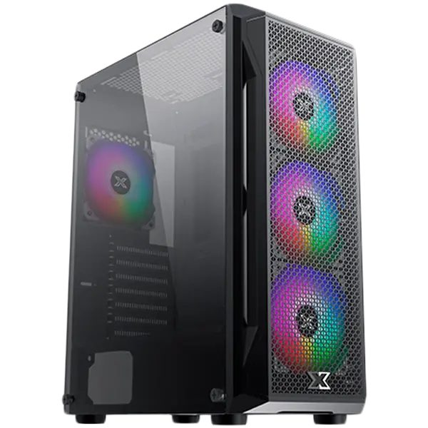 Xigmatek Gaming X EN46621, ATX/M-ATX/Mini ITX, USB3.0x1+USB2.0x2, Metal FP & Left TG, 4PCS X24F Fixed RGB Fan