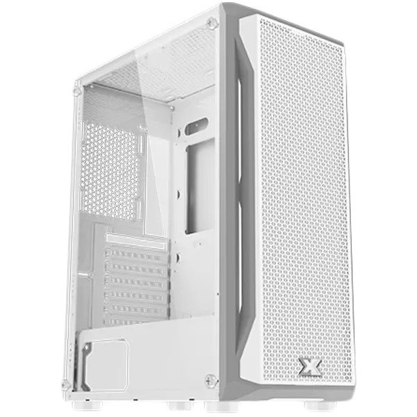 Xigmatek Gaming X Arctic EN46737, White Chassis, ATX/M-ATX/Mini ITX, U3x1+U2x2, Metal FP & Left TG, 4PCS X24A Arctic Fan & LED Switch ARGB Fan PCB - image 1