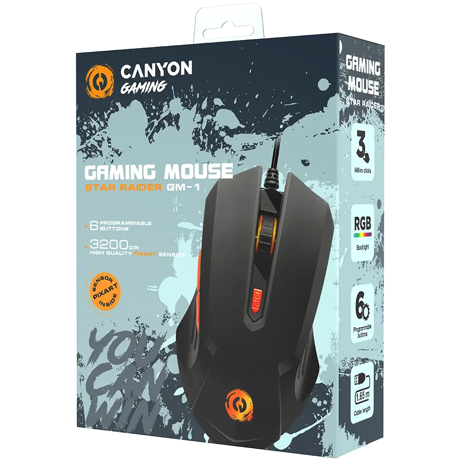CANYON mouse Star Raider GM-1 RGB 6buttons Wired Black - image 2
