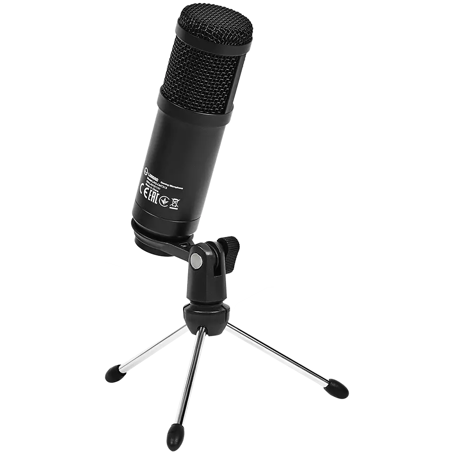 LORGAR Soner 313, Gaming Microphone, USB condenser microphone with Volume Knob & Echo Knob, Frequency Response: 80 Hz—17 kHz, including 1x Microphone, 1 x 2.5M USB Cable, 1 x Tripod Stand, dimensions: Ø47.4*158.2*48.1mm, weight: 243.0g, Black - image 1