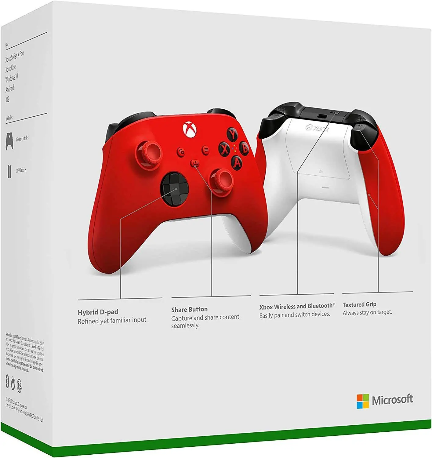 Геймърски контролер Microsoft, За Xbox, Безжичен, Червен - image 2